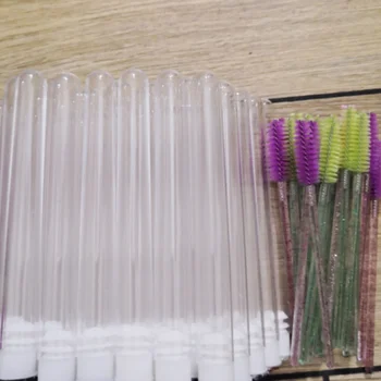 

10pcs Eyelash Brushes False Eyelash Lash Curler Colorful Rhinestone Pipe Packaging Eyelash Brushes for Home (Pipe Packaging Styl
