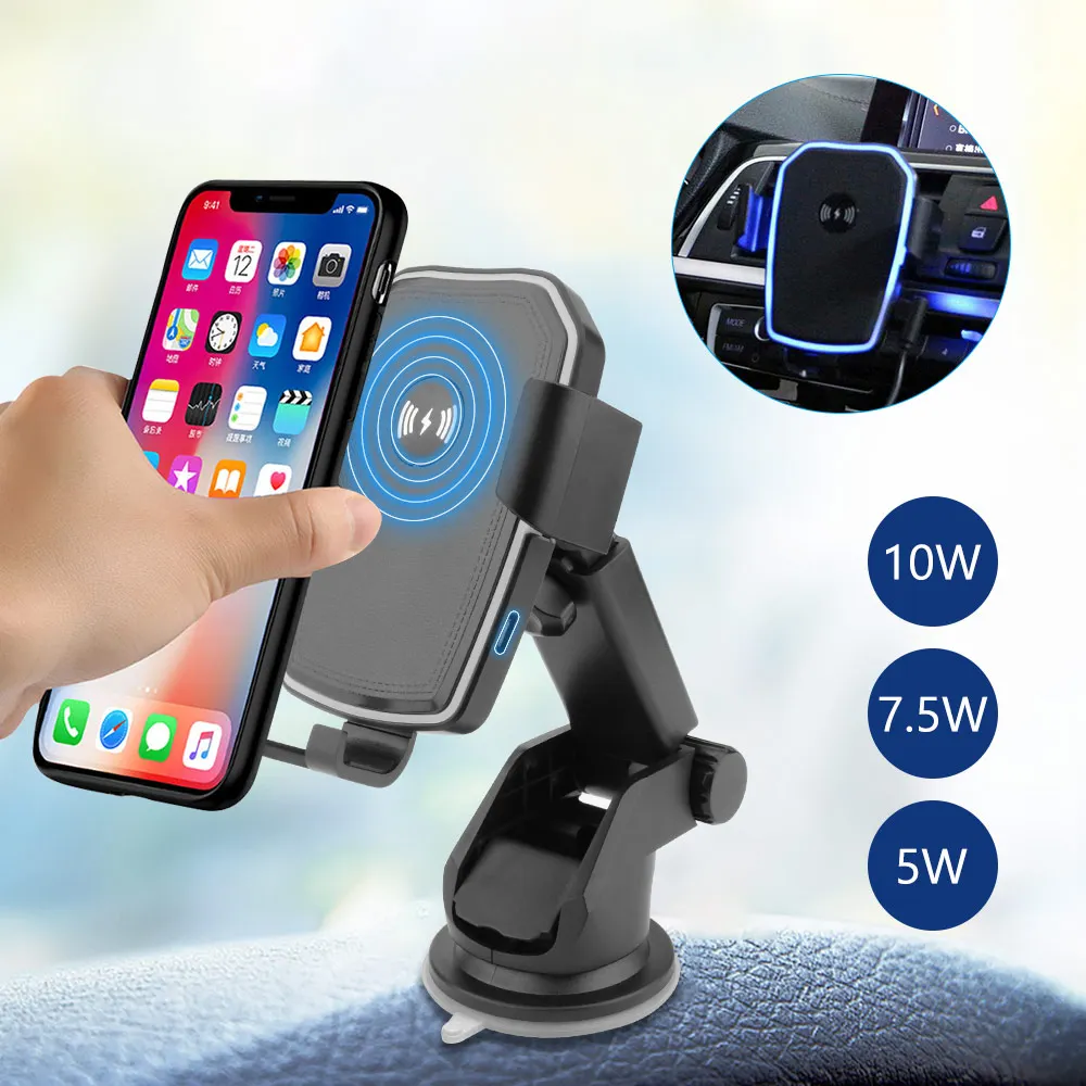 

AOSHIKE 2019 New 10W Wireless Car Charger Suction Cup Phone Bracket For iPhone XS Max Samsung S9 Huawei Mate 20 Pro 20 RS