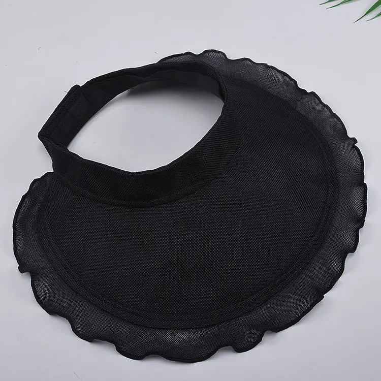 black Новая хлопковая и льняная шляпа для родителей и ребенка, Дамская шапка из рабака солнца, регулируемый головной убор, летний козырек для рыбалки, Солнцезащитный ветронепроницаемый зонт - Цвет: black