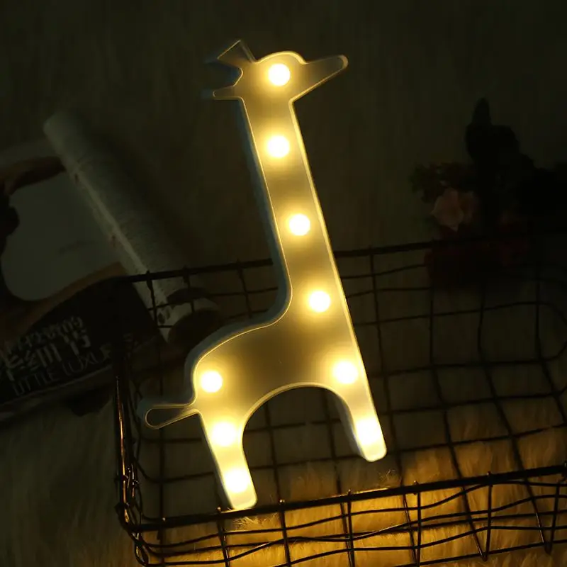 Giraffe Прекрасный облако звезда Луна светодиодный 3D свет ночник детский подарок игрушка для детей детская спальня толлет лампа украшение освещение в помещении - Цвет: Giraffe
