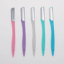 3 шт./лот Бритва для бровей Триммер для бровей Бритва триммер для волос средство для удаления волос лезвие безопасный Эпилятор ножницы для бровей круглая щетка для макияжа инструмент