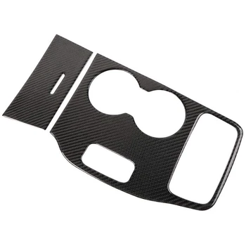 

for Jeep Grand Cherokee 2014 2015 Carbon Fiber Center Console Cup Holder Cover Trim Interior Accessories