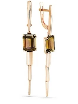 

Magic Stones earrings with 2 sultanites in red gold