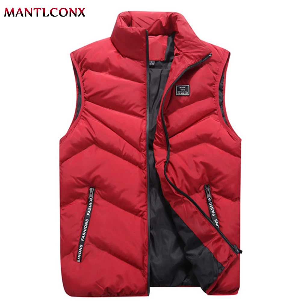 MANTLCONX, осенне-зимний мужской жилет, теплый жилет, мужская куртка без рукавов, зимние жилеты, мужская верхняя одежда, брендовый жилет для мужчин размера плюс, 8XL, 7XL