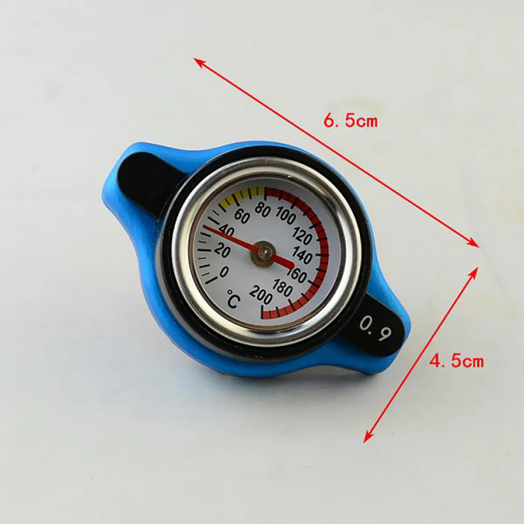 Car Blue Thermostatic Radiator Rad Cap Temperature Indicator 0.9 BAR