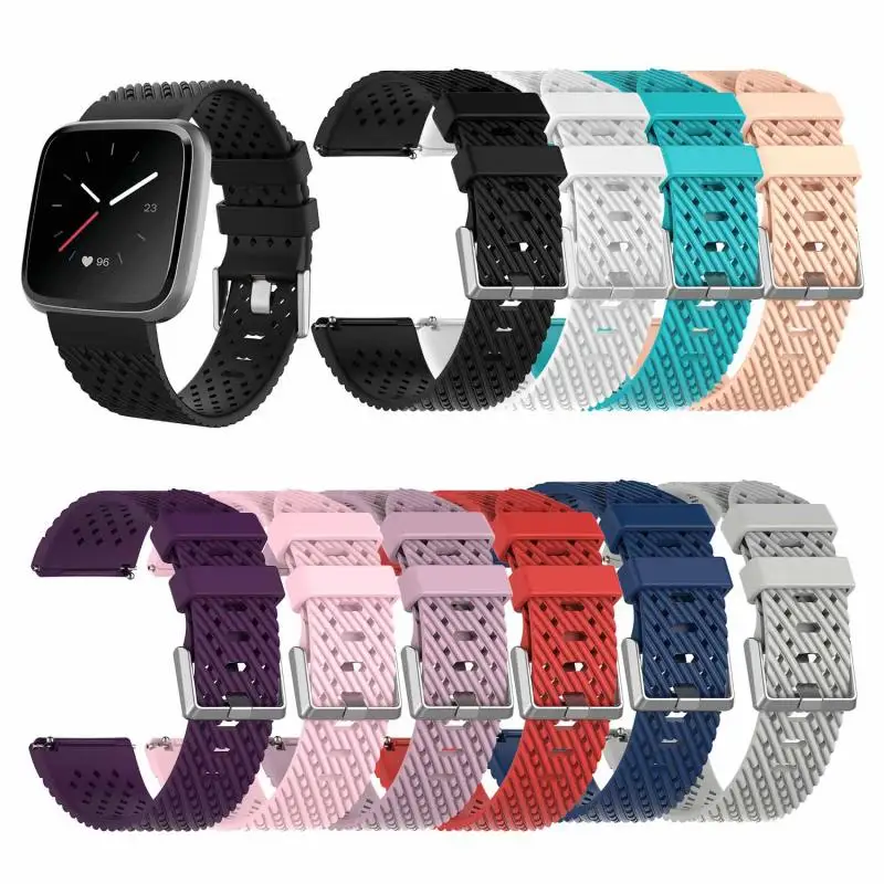 

Watch Strap Breathable Rubber Strap Versa Fashion Sports Wristband Large Size For Fitbit Versa Lite Smart Accessories