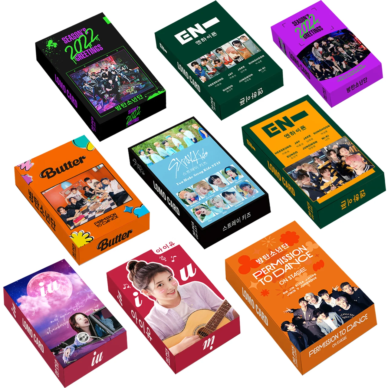 30PCS/Set KPOP Bangtang Boys ENHYPEN TXT ASTRO AESPA Stray kids IU MONSTAX GOT7 New Ablum Postcard Lomo Cards Group Idol Card | Канцтовары