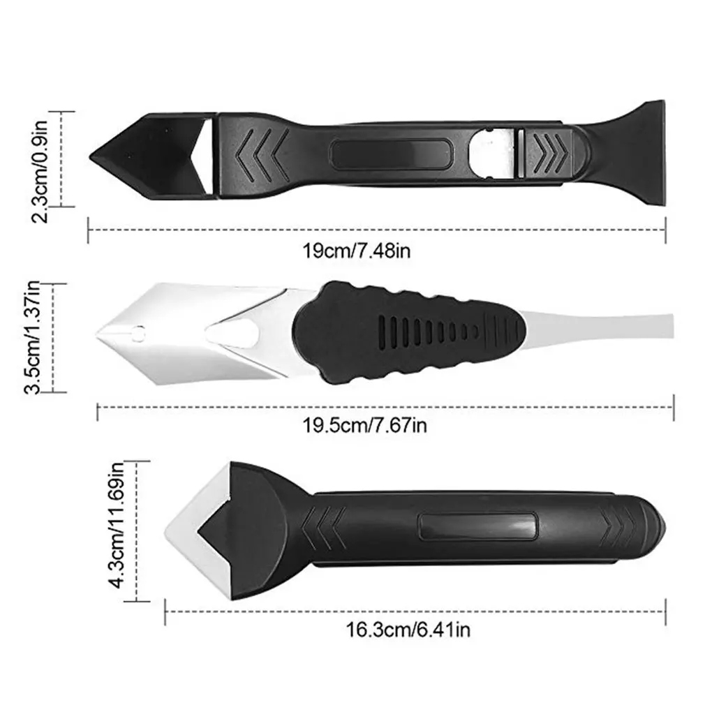 3 шт. набор силиконовых скребок, инструмент для затирки, герметик, чистящий комплект для кухни, ванной комнаты, очиститель окон