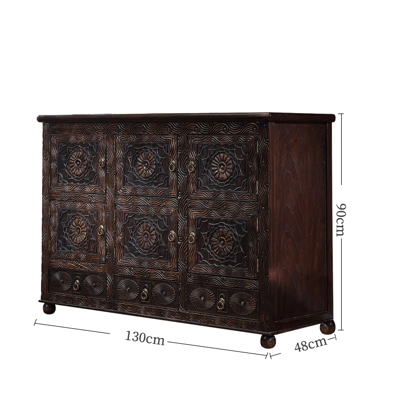 Thai Solid Wood Cabinet with Drawer Screen Cabinet Southeast Asian Style Chinese Furniture Entrance