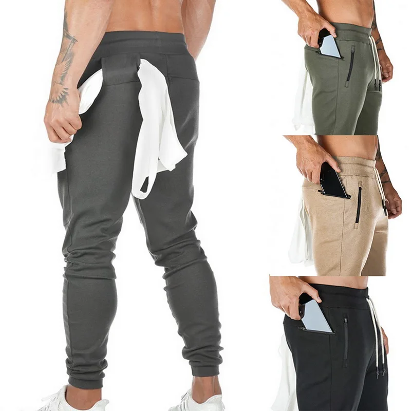

Mens Sweat Track Pants Joggers Men Sweat Pants Sports Streetwear Multi Pocket pantalones Zipper Trousers pantalones Sweatpants