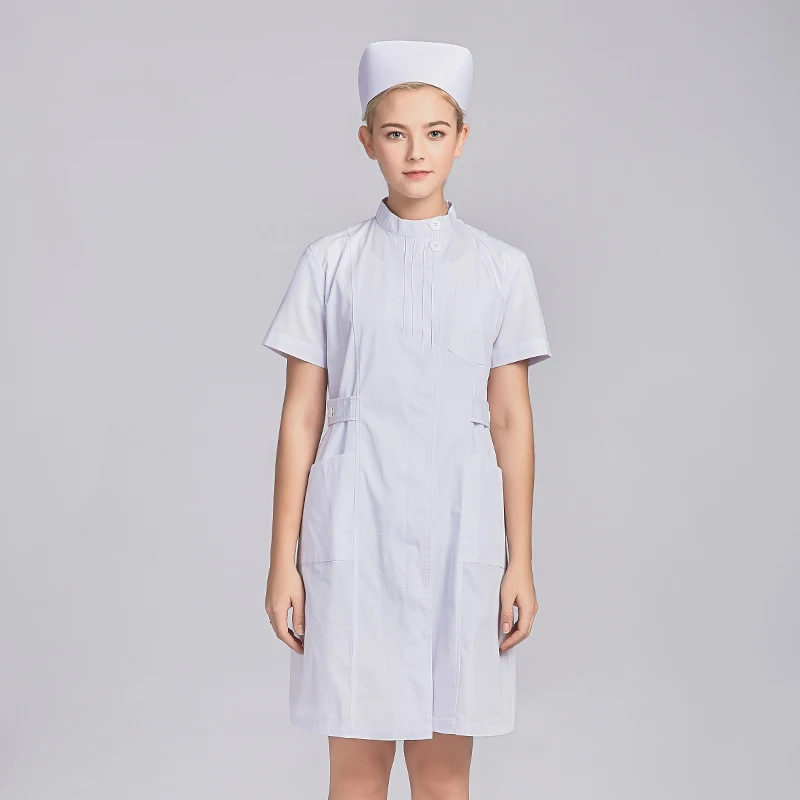 Medical white coat short Sleeve women Medical Coat Uniform Medical Lab Coat Hospital Doctor Slim multiple color nurse medical