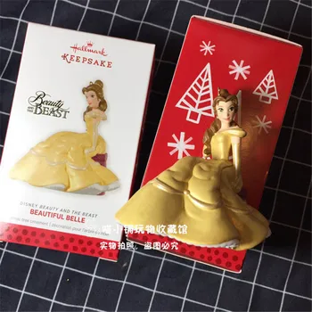 

1piece original BEAUTY AND THE BEAST BEAUIFUL BELLE PRINCESS christmas tree ornament pendant toys limited collection toys