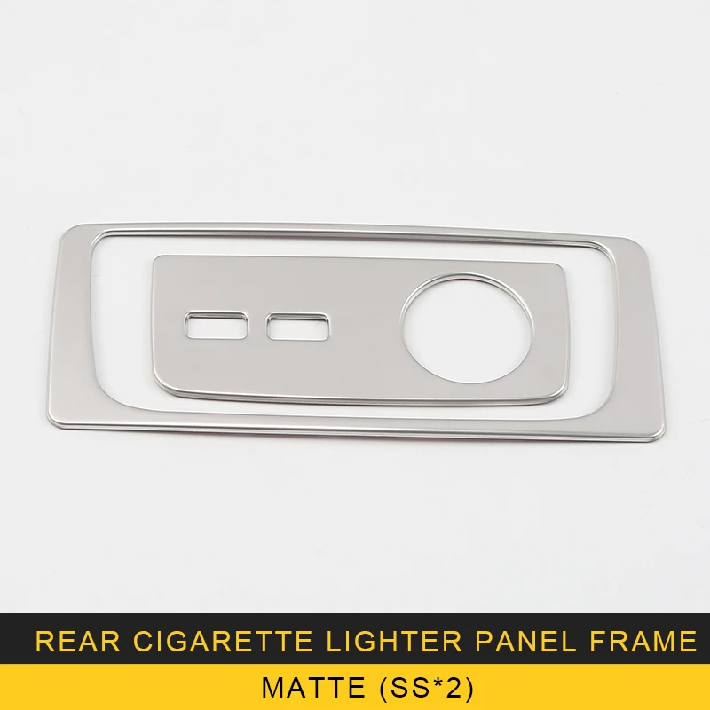 Carманго для Audi Q5 FY автомобильный Стайлинг из нержавеющей стали задняя панель прикуривателя рамка наклейка крышка отделка хром - Название цвета: Matte