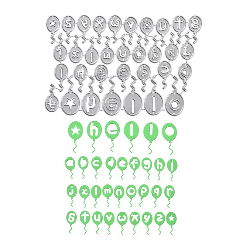 Naifumodo Алфавит шар металлические режущие штампы Hello трафареты высечки новые для DIY Скрапбукинг альбом тиснение бумаги