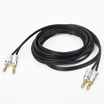 

Blue Audio Speakers Cable Cord Line OFC Wire With Banana Plug Connector Stereo