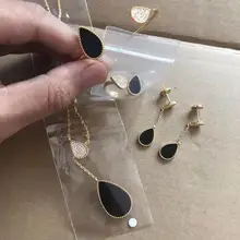 Janeklly, Трендовое свадебное ожерелье, серьги для женщин, аксессуары, полный кубический цирконий, наборы свадебных ювелирных изделий, pendientes mujer moda