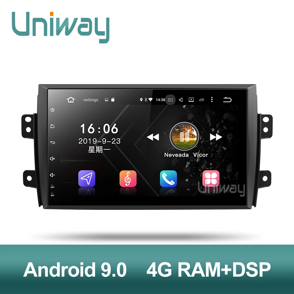 Uniway PX6 Android 9.0car dvd для Suzuki SX4 2006 2007 2008 2009 2010 2011 2012 2013 автомобиль радио gps навигации автомобиля радио плеер