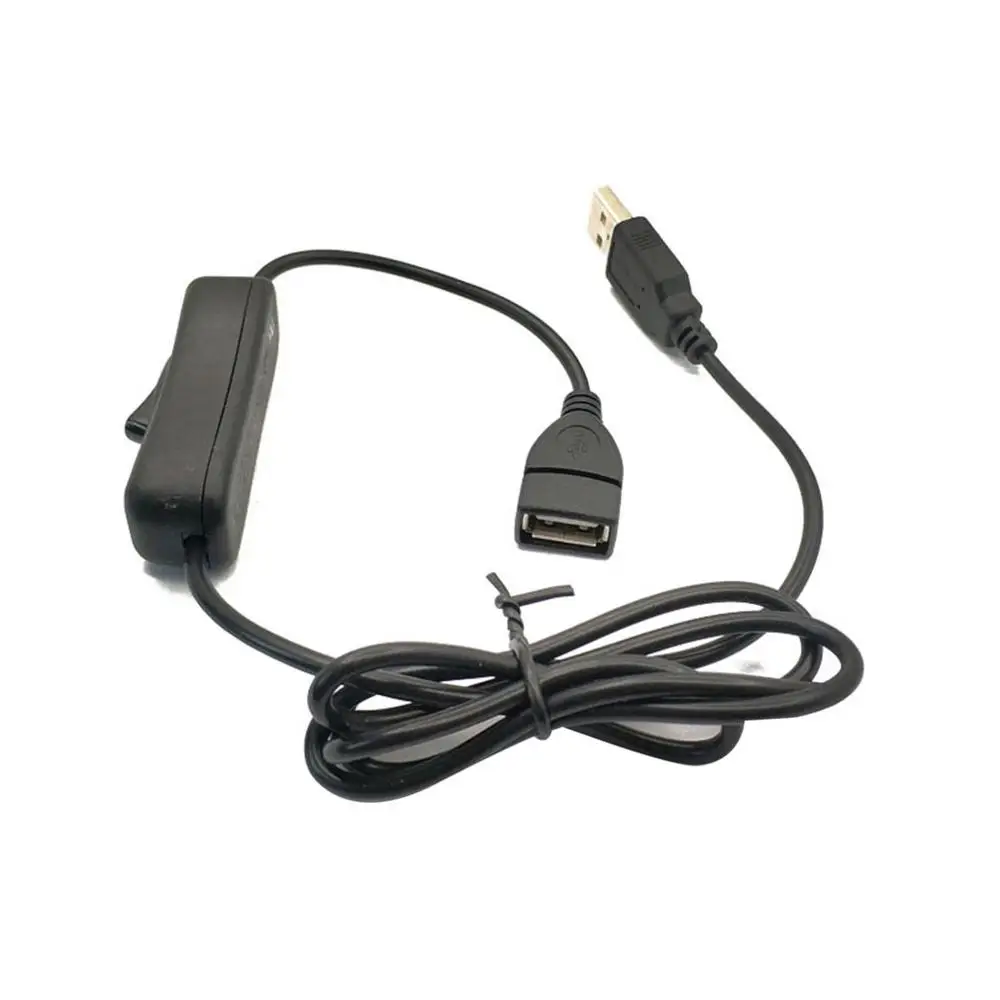 USB мужчина к женскому удлинитель с выключателем 1 м Мощность линия 4-х ядерный 28AWG чистый Медный провод Поддержка U диск передачи данных