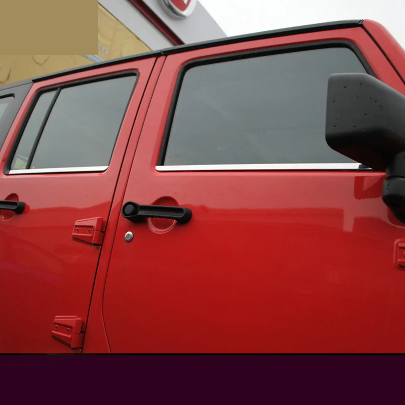 Нержавеющая сталь окна автомобиля планки для Jeep Wrangler(JK) 2007- 2009 2010 2011 2012 2013