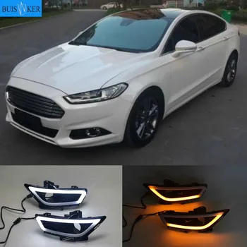 

For Ford Mondeo Fusion 2013 2014 2015 2016 Yellow Turning Signal Relay Waterproof Car DRL Lamp LED Daytime Running Light