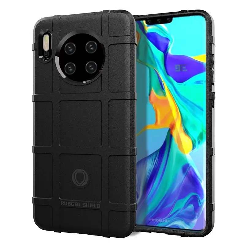 Черный New2019 для huawei Mate30 huawei Mate30 Чехол для мобильного телефона защитный силиконовый чехол против падения мягкий чехол - Цвет: Черный