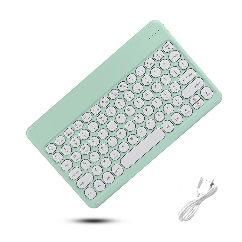 For iPad Keyboard Rechargeable Wireless Bluetooth-compatible Spanish French Korean Keyboard For iOS Android Windows Phone Tablet keyboard on pc Keyboards