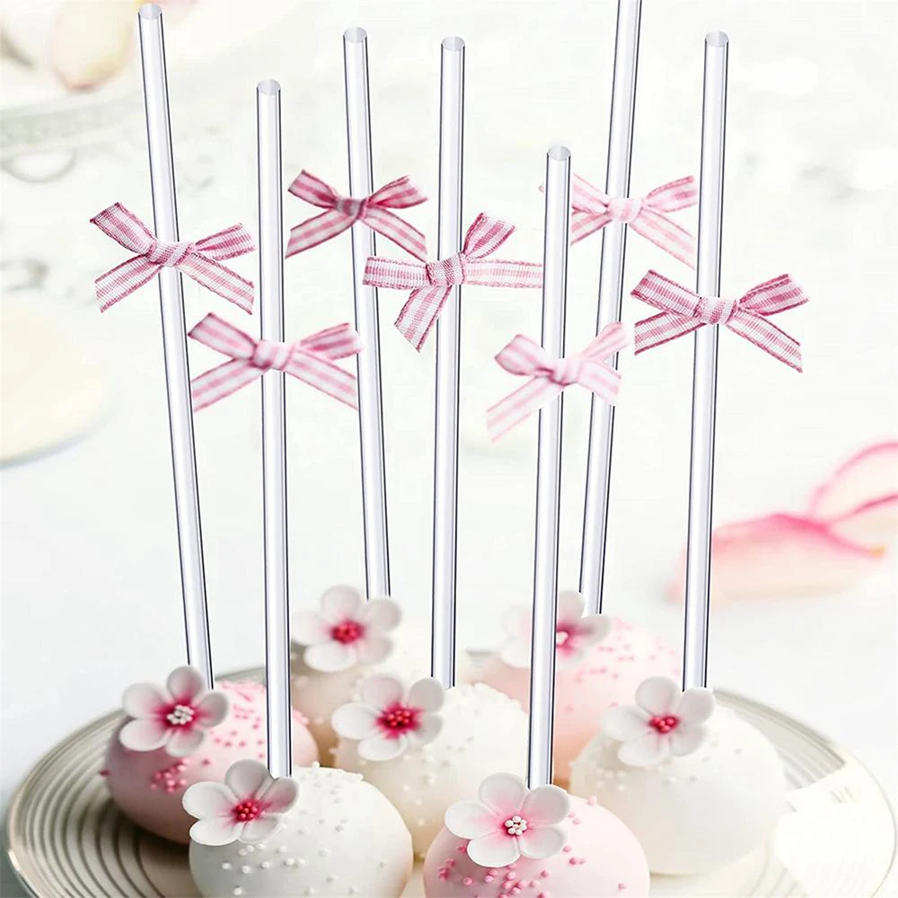 Resuable 100pcs 6 15cm Crystal Clear Lollipop Sticks for Cake Pops