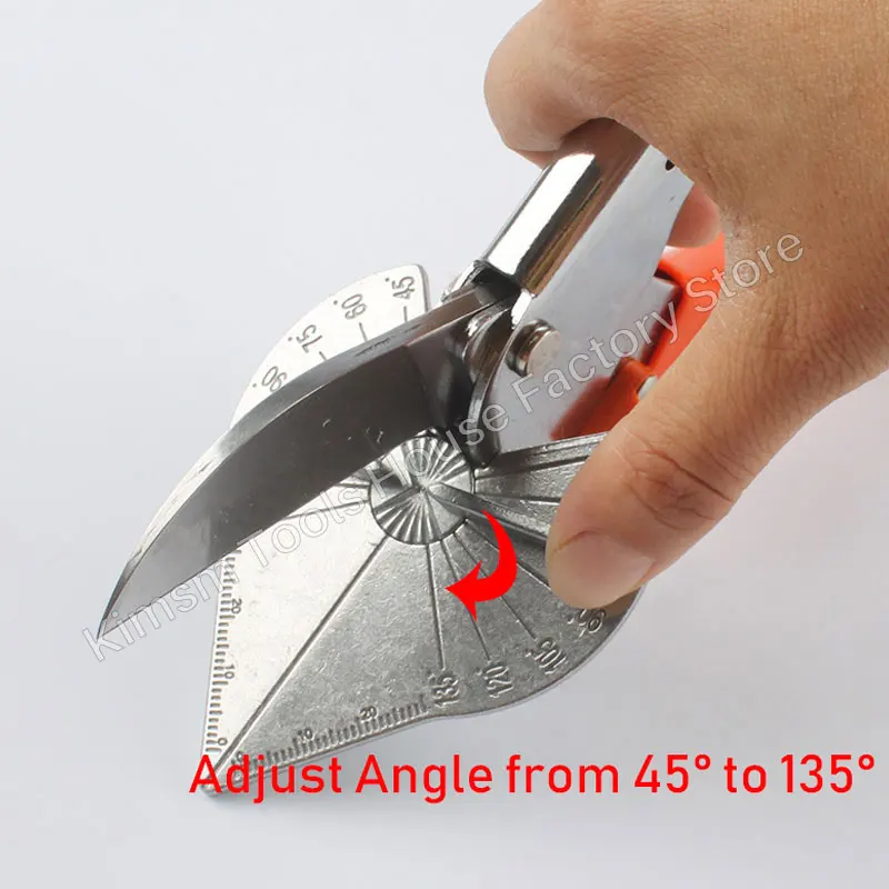 Miter Shears Adjustable 45 to 135 Degree Sharp Trunking Shears Multi Angle  Trim Cutter with 10 Replacement Blades Cutting Scisso - AliExpress