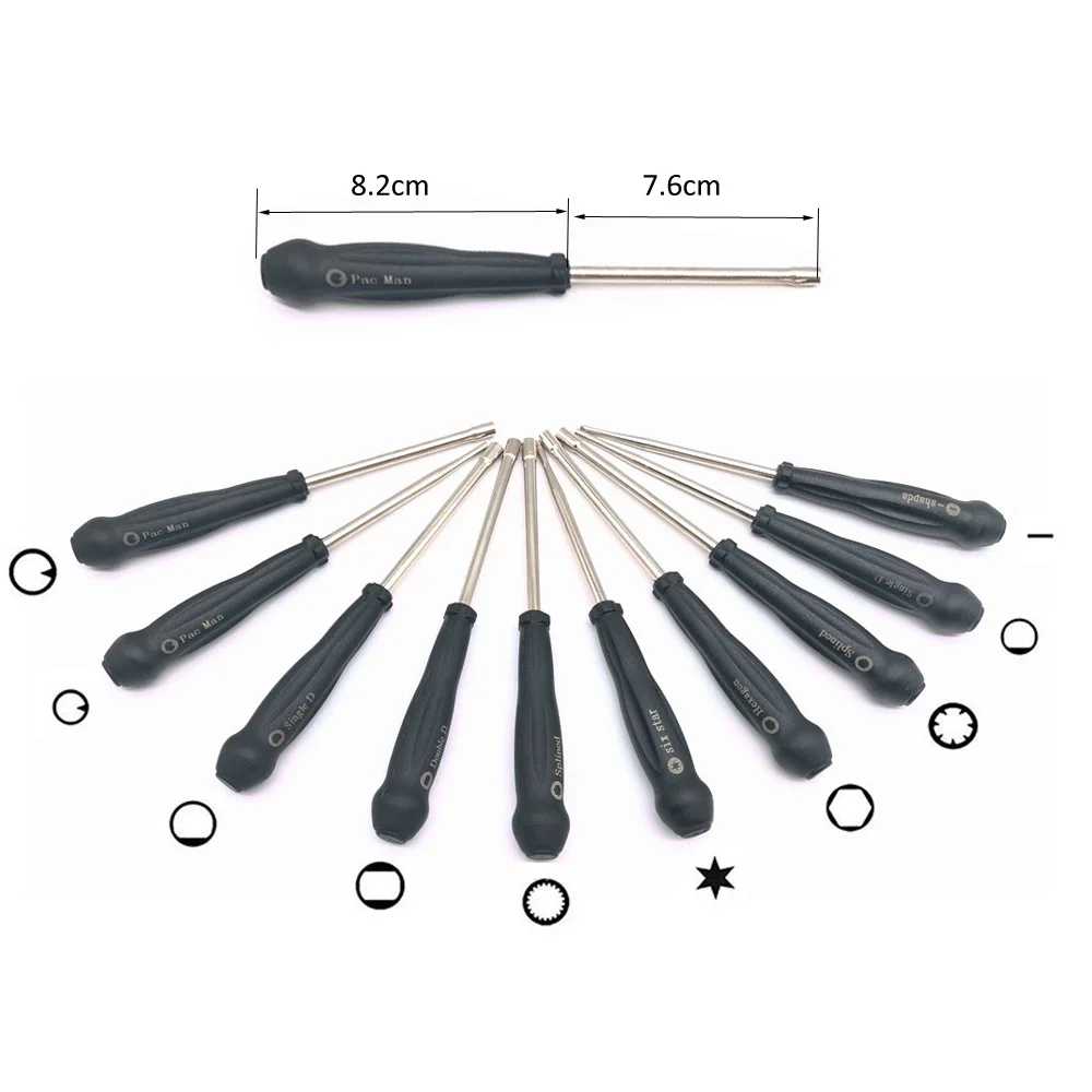 

10 шт. отвертка для карбюратора инструмент для настройки один мост с двойным D шестигранные винты с шестигранной мульти-зуб Отвертка Набор для автомобиля для сада