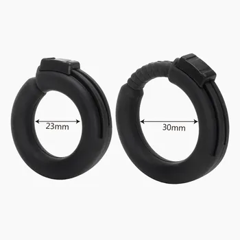 1PC Cock Ring Silicone Penis Rings Delay Ejaculation Adjustable Male Chastity Device White/Black Sex Toys For Men Adult Products 6