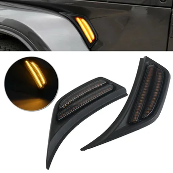 

2pc Fender Light Side Marker Turn Signal Lamp For Wrangler JL Gladiator JT 18-20 High Light Transmittance