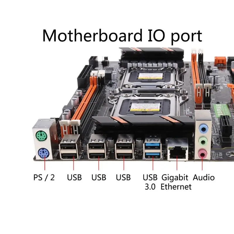 X79 Dual CPU LGA2011 Motherboard E5 4DDR3 DIMM Desktop Computer Mainboard