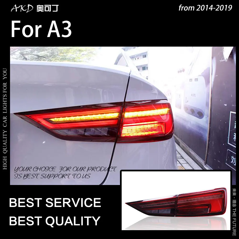 US $510.00 AKD Car Styling For Audi A3 Tail Lights 20132019 A3 LED Tail Lamp LED DRL Dynamic Signal Brake Reverse Auto Accessories