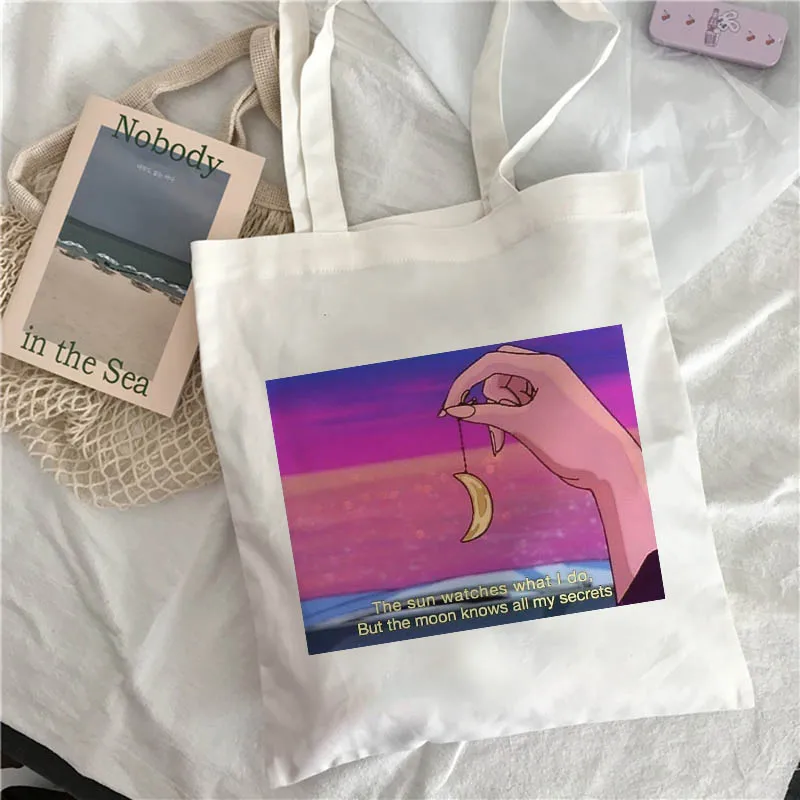 

Sailor Moon Print Casual Fashion Women Canvas Female Sweet Cartoon Harajuku Ulzzang New chic ins Letter Cute Shoulder Bags