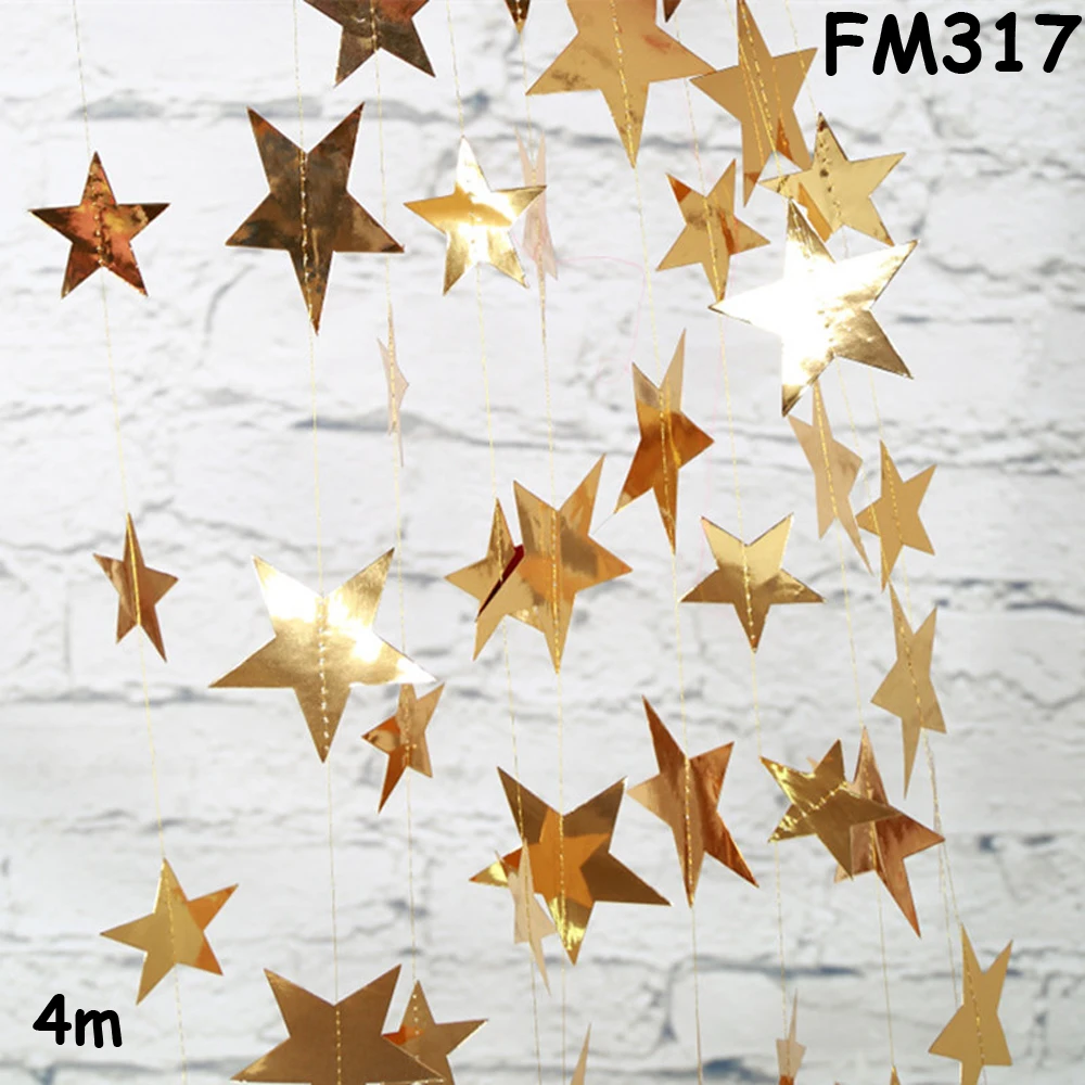 FM317 Рождественские украшения для дома, 4M, Мерцающая звезда, снежинка из бумаги, гирлянды, кулон, год, Декор, Noel Navidad, украшения, Kerst - Цвет: FM317
