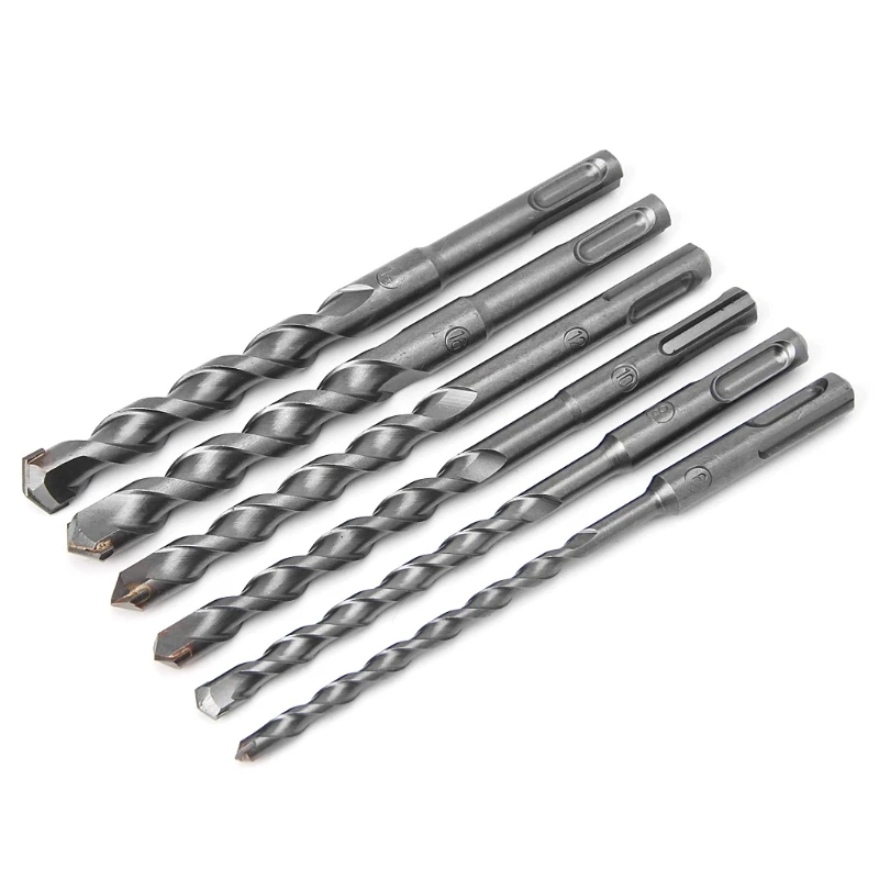 

6x 6mm-16mm Square Shank SDS Rotary Electric Hammer Concrete Masonary Drill Bit Drop Ship Support