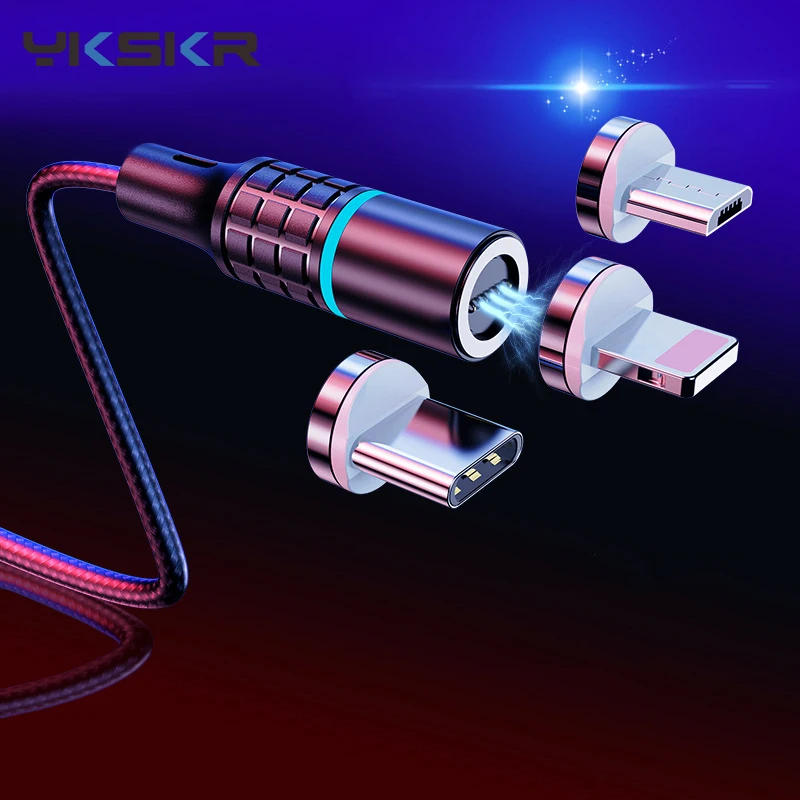 

1m 2m Magnetic Cable Micro USB Type C Cable For iPhone xs Samsung Fast Charging Magnetic Charger USB Cables Mobile Phone Cord
