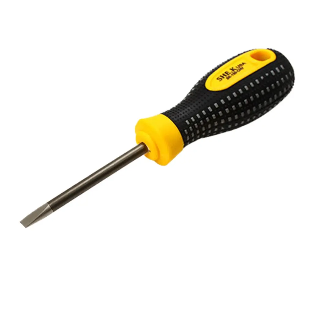 

Flat Screwdriver Tools Rubber Anti-skid Handle Practical Steel Hardness Screwdriver Hand Tool Repairing Maintenance Tool