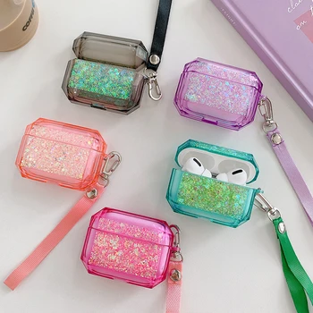 

Hard Drop Glue Case for Apple Airpods Pro Shockproof Glitter Cover for Apple AirPods Earphone Cases for Air Pods Protector Case