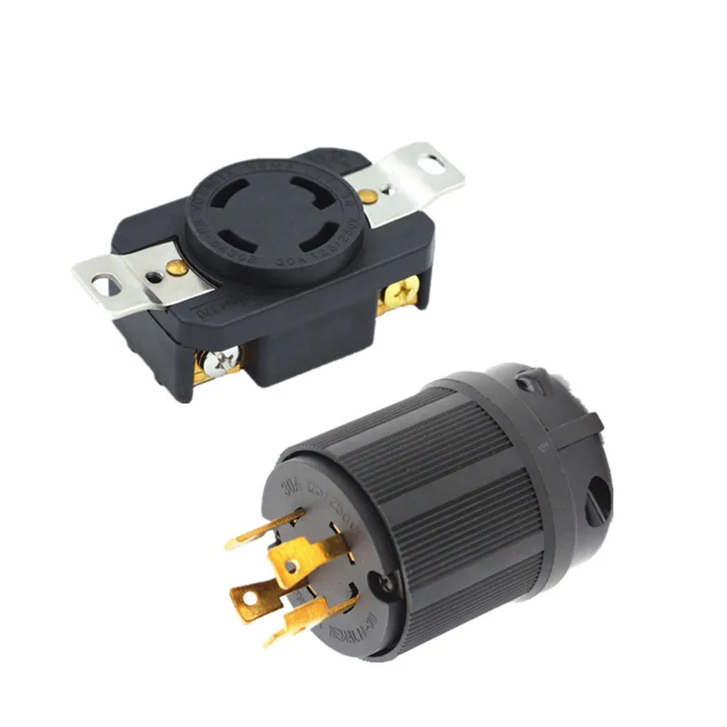 Черный UL 30A 125V 250V NEMA L14-30P промышленный витой замок штепсельная вилка 4-полюсный