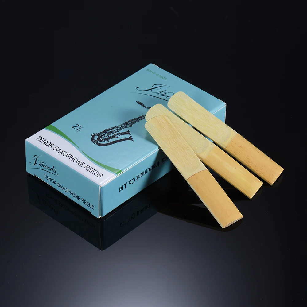 Saxophone Reeds 10pcs Bb Tenor Saxophone Bamboo Strength 2.5