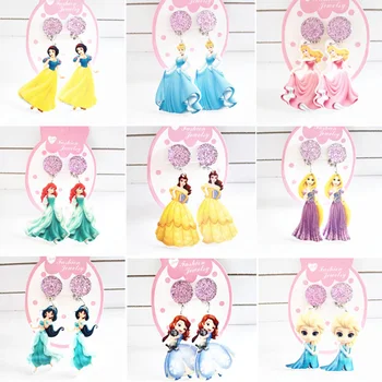

Frozen Disney Princess Ear Clips Children Pendant Earrings Girls Jewelry Earrings Jewelry Accessories Party Decoration Supplies