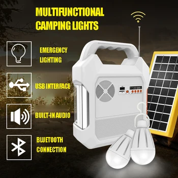 

Led Emergency Light Tent Camping Camp Outdoor Lighting Bluetooth Speaker May Be Solar Charging