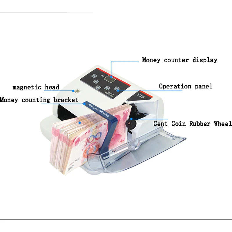 Portátil do Banco com o Mini uv do mg wm para a Maioria dos Contadores de Dinheiro das Notas Mini Detector Manual Contador Equipamento Financeiro Eu-v10 9 o mini contador uv do mg wm