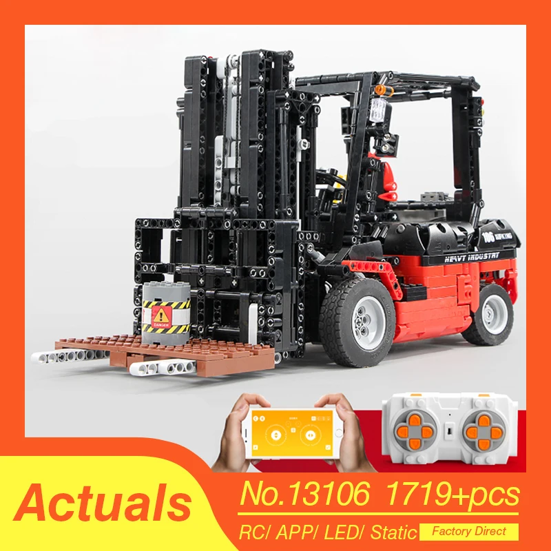 Конструктор MOC Creator Technic с дистанционным управлением серия машинок вилочный