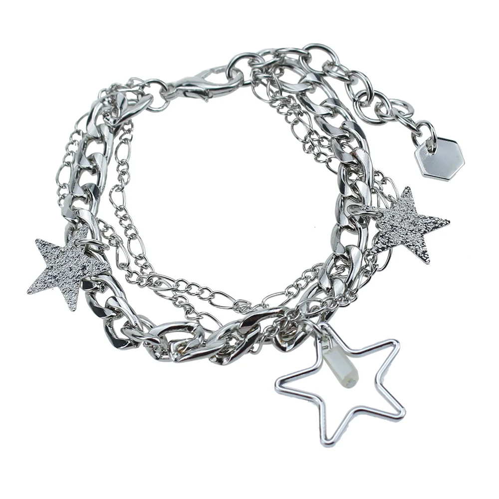 Новая мода Европа и США Ван личности звезды подвеска с мультислойным простые взрыв браслет женский бюстгальтер