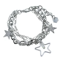 Новая мода Европа и США Ван личности звезды подвеска с мультислойным простые взрыв браслет женский бюстгальтер