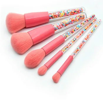 

2Y Minimum 10 Pink Makeup Brushes Diamond Plastic Transparent Can Private Label Custom Logo If meet Minimum Wholesale Cosmetics