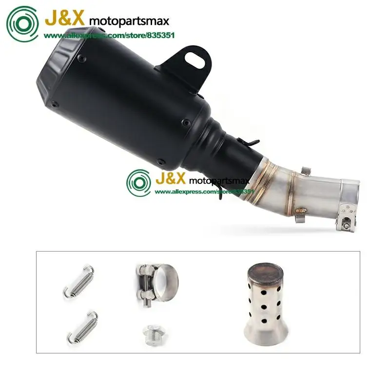 Полная система слипоны для kawasaki ER-6N ER-6F ER6N ER6F NINJA650R 2012- полный глушитель выхлопной трубы мотоцикла среднего звенья