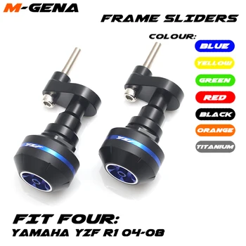 

Motorcycle CNC Crash Pad Frame Slider Protection Guard For YZF1000 YZF 1000 R1 YZF1000R1 YZFR1 YZF-R1 2004-2008